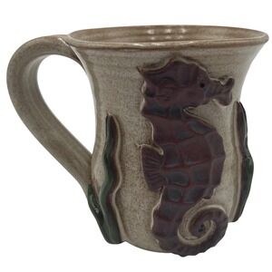 Mudworks Pottery Mug Seahorse Nautical Ocean Beach Decor‎